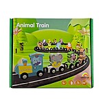 Trenuleț magnetic din lemn cu cifre și animale - imagine 2