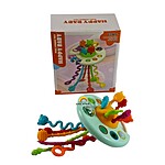 Jucărie senzorială, de dentiție și de motricitate pentru bebeluși OZN Montessori, 10 luni+ - imagine 3