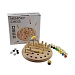 Joc educativ din lemn 2 în 1: Joc de memorie Memory Chess cu 24 de pioni și Joc roman de strategie Rota - imagine 7