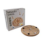 Joc educativ din lemn 2 în 1: Joc de memorie Memory Chess cu 24 de pioni și Joc roman de strategie Rota - imagine 2