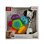 Set de 2 jucării zornăitoare pentru bebeluși - Broască țestoasă și zebră, 3 luni+