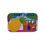 Puzzle educativ de asociere din carton - model cu fructe și legume, 2 piese - imagine 5