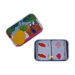 Puzzle educativ de asociere din carton - model cu fructe și legume, 2 piese - imagine 6