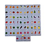 Puzzle educativ de asociere din carton - model cu fructe și legume, 2 piese - imagine 4