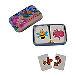 Puzzle educativ de asociere din carton - model cu animale, păsări și insecte, 2 piese - imagine 5