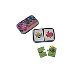 Puzzle educativ de asociere din carton - model cu animale, păsări și insecte, 2 piese - imagine 6