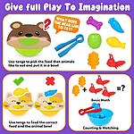Joc educativ alimentația animalelor, joc de sortare culori, asociere și numărat - imagine 8