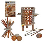 Joc 2 în 1 cu bețe și bile pentru echilibru și îndemânare, joc Kerplunk, 1-4 jucători, 3 ani+ - imagine 2