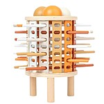Joc 2 în 1 cu bețe și bile pentru echilibru și îndemânare, joc Kerplunk, 1-4 jucători, 3 ani+ - imagine 8