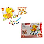 Joc creativ din plastic Mozaic cu 128 piese, model Animale - imagine 2