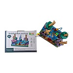 Sortator de forme cu 5 coloane și piedici - model cu labirint de motricitate - imagine 2