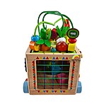 Joc educativ multifuncțional cu 7 activități (ceas, labirint motricitate, xilofon, sortare forme, rotițe rotative, pescuit, recoltat legume), 18 luni+ - imagine 7