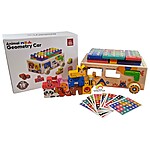 Joc educativ multifuncțional sortator de forme geometrice pe coloane cu cartonașe și sortator de forme geometrice animale, 18 luni+ - imagine 4