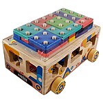 Joc educativ multifuncțional sortator de forme geometrice pe coloane cu cartonașe și sortator de forme geometrice animale, 18 luni+ - imagine 9