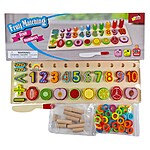 Joc logaritmic cu cifre și fructe de feliat