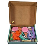 Joc creativ din lemn cu piese de tip tangram, bețe și cartonașe cu modele, 100 piese - imagine 8