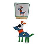 Joc creativ din lemn cu piese de tip tangram, bețe și cartonașe cu modele, 100 piese - imagine 2