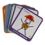 Joc creativ din lemn cu piese de tip tangram, bețe și cartonașe cu modele, 100 piese - imagine 3