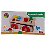 Joc Montessori din lemn de tipul cutia permanenței cu sertare, pentru sortare și clasificare forme și culori - imagine 8