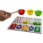 Joc multifuncțional de asociere și de îndemanare cu bile, cifre și operații matematice - imagine 4