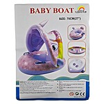 Colac de baie bărcuță cu parasolar model Unicorn, 70 cm - imagine 3