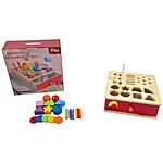 Joc Montessori de sortare, clasificare și pescuit, cu forme geometrice, bile, jetoane, bețe și viermișori - imagine 7