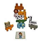 Joc de echilibru din lemn cu animale și cartonașe – Animal Balance - imagine 2
