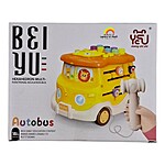 Jucărie muzicală autobuz interactiv cu activități- culoare verde - imagine 2