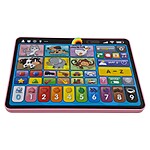 Tabletă educativă interactivă pentru copii – activități în Română & Engleză, cu sunete, litere, cifre, animale și muzică - culoare roz - imagine 4
