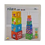 Cuburi de stivuit din carton cu animale și cifre – Turn Montessori cu 10 cuburi din carton gros - imagine 3