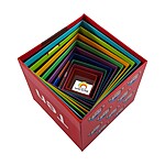 Cuburi de stivuit din carton cu animale și cifre – Turn Montessori cu 10 cuburi din carton gros - imagine 7