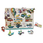 Puzzle încastru cu mijloace de transport, 11 piese