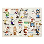 Puzzle încastru cu profesii, 11 piese - imagine 5