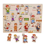 Puzzle încastru cu profesii, 11 piese