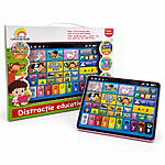 Tabletă educativă interactivă pentru copii – activități în Română & Engleză, cu sunete, litere, cifre, animale și muzică - culoare roz