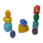Pietre de stivuit și de echilibru din lemn – set cu 10 piese - imagine 4