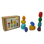 Pietre de stivuit și de echilibru din lemn – set cu 10 piese - imagine 2