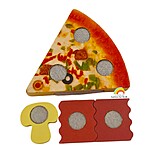 Joc educativ din lemn „Pizza” 🍕 - imagine 3