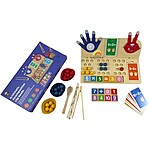 Joc multifuncțional de matematică și de asociere/îndemanare cu bile - Numără pe degete, învață operațiile matematice - imagine 3