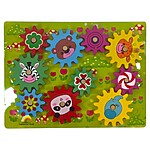 Joc de tip puzzle 3D roți zimțate, model cu animale sălbatice - imagine 2