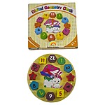 Ceas din lemn, tip puzzle încastru cu forme - model cu iepuraș - imagine 3