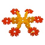 Set de construcție STEM din plastic - Educational building blocks, Snowflakes - imagine 4