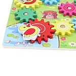 Joc de tip puzzle 3D roți zimțate, model cu animale de la fermă - imagine 6