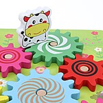 Joc de tip puzzle 3D roți zimțate, model cu animale de la fermă - imagine 7