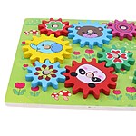 Joc de tip puzzle 3D roți zimțate, model cu animale sălbatice - imagine 7